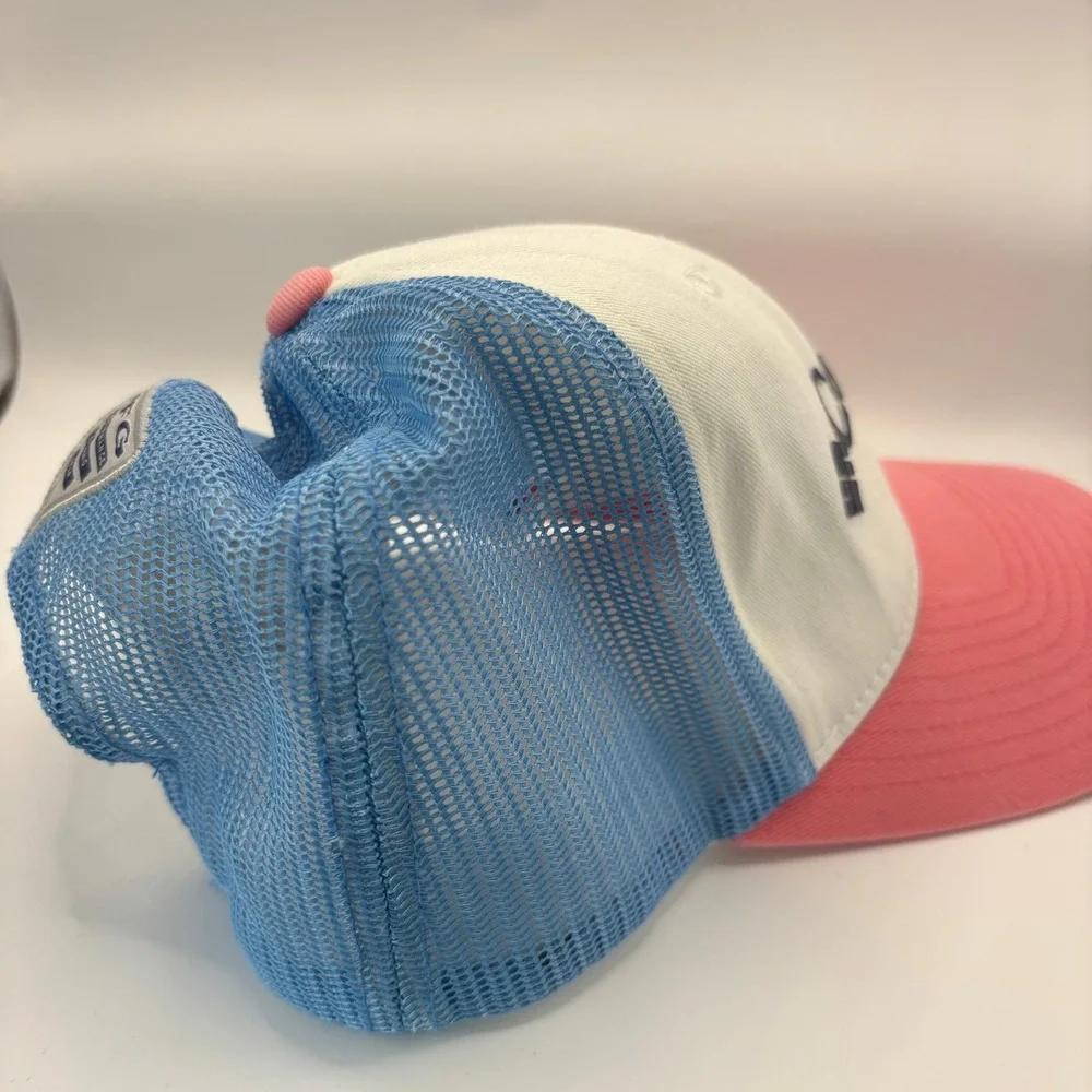 Trucker Hat Columbia Pink Blue White Cotton Elastane PFG Mesh Snapback Logo